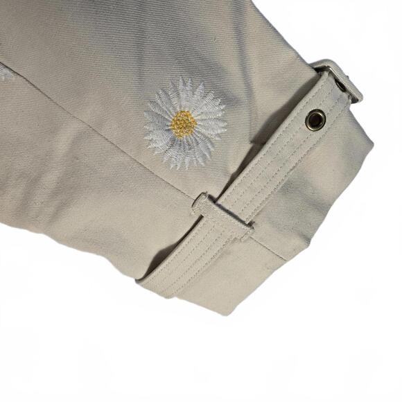 Anthropologie Maeve Daisy Embroidered Trench Coat Beige Plus Size 20W NWT - Picture 8 of 9